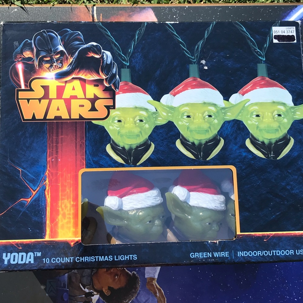 Rare Star Wars Set of Ten Santa Yoda Christmas Lights